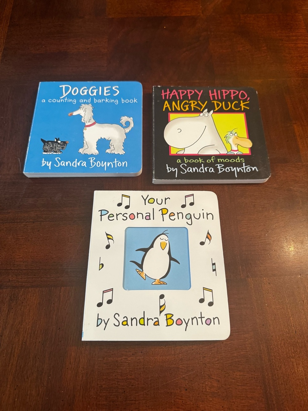 3 Sandra Boynton Baby Toddler Board Books Doggies Happy Hippo Personal Penguin
